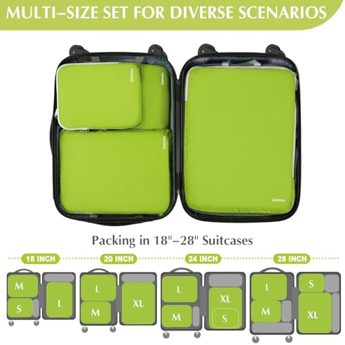 Gonex Compression Packing Cubes, 4-Piece Expandable Travel Organizers - Image 5