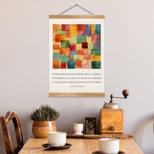 Inspirational Wall Art Poster, Viktor Frankl Quote Print Linen Canvas Poster - Image 5