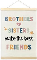 TLESKE Kids Room Playroom Poster Hanger Frame, Brothers Sisters Make the Best by Unknown