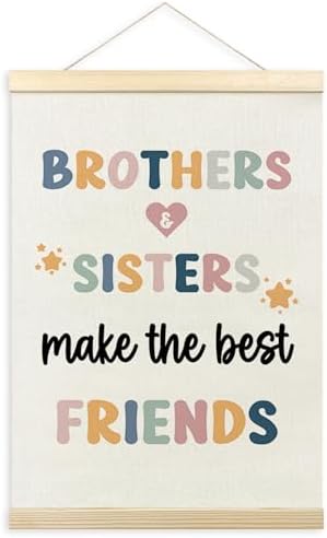 TLESKE Kids Room Playroom Poster Hanger Frame, Brothers Sisters Make the Best by Unknown