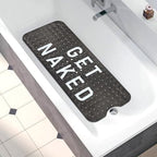 Bathtub Mat Non Slip, Get Naked Extra Long Bath tub Mat Shower Floor Mat - Image 5