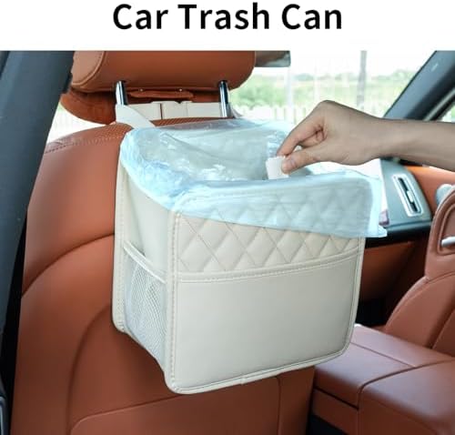 FrgKbTm Car Seat Back Hanging Bag Car Document Holder Multi-Pocket Bottle Bag - Image 4