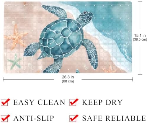 Non Slip Shower Mat Bathtub Mat 15.1x26.8 Inch, Quick Dry Bath Mat - Image 4