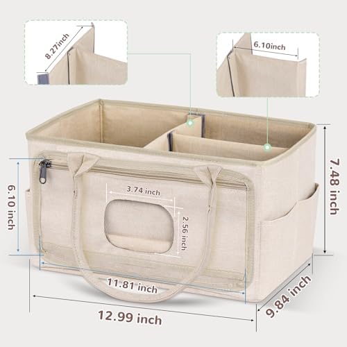 Volnamal Diaper Caddy with Wipe Dispenser One-Handed Access - Image 5