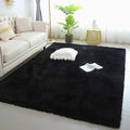 6x9 Black Shag Rug for Bedroom, Soft Plush Fluffy Washable Carpet by KICHOWUA