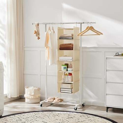 MAX Houser 2 Pack 6 Tier Foldable Hanging Closet Organizer - Image 6