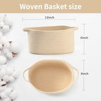 Happyiren Cute Woven Gift Basket – Beige Empty Gift Basket - Image 2