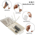 6 in 1 Baby Bottle Brush Set, Bottle Cleaner Brush Kit - Image 3