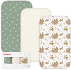 Gllquen Baby 3-Pack Muslin Cotton Bassinet Sheets by GLLQUENBABY