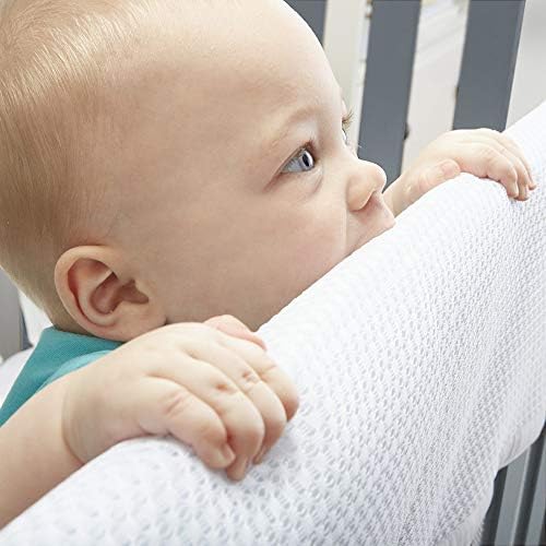 BreathableBaby Breathable Mesh RailGuard Teething Cover — White — 51” Long - Image 4
