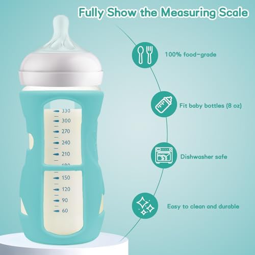 Silicone Sleeves for Avent Natural Glass Baby Bottles, BPA Free, Anti Breakage - Image 2