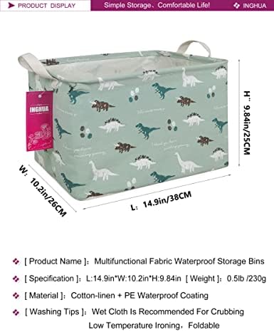 Rectangular Dinosaur Storage Basket - Image 2