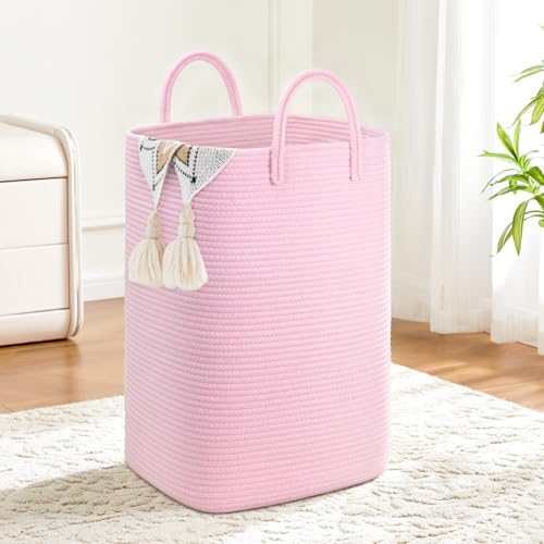 Artfeel Laundry Basket, Woven Cotton Rope Laundry Hamper, 80L Versatile Storage by Artfeel