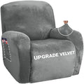 ZNSAYOTX Stretch Velvet Recliner Cover 4-Pieces, Thick Soft Recliner Chair by ZNSAYOTX