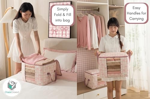 Chaos Cleared Kids Storage Bags – 100% Cotton Canvas Toy & Clothes Organizer - Image 3