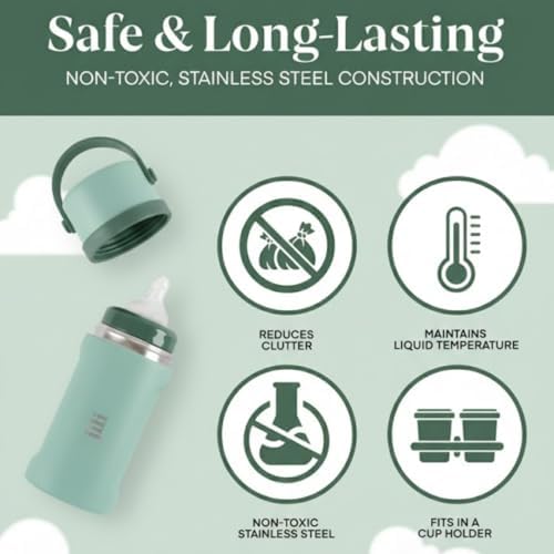 Jili All-in-One Baby Bottle, Insulated Stainless Steel Bottle - Image 4