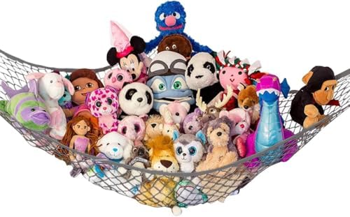 Extra Large Stuffed Animal Storage Hammock 1 Pack | Holds 12 lbs | Corner by LillysLove