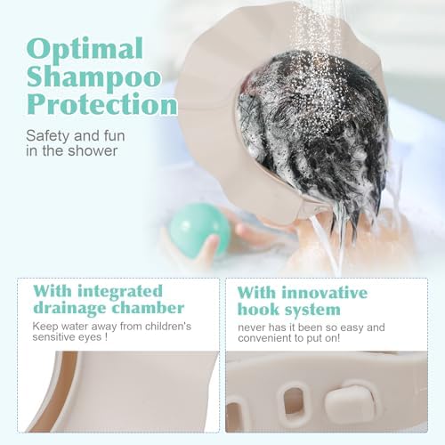 Baby Shower Cap Hat Soft Adjustable Bath Head Cap Visor - Image 2