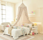 Mengersi Bed Canopy for Girls, Ruffled Canopy Bed Curtains Kids Canopy for - Image 7