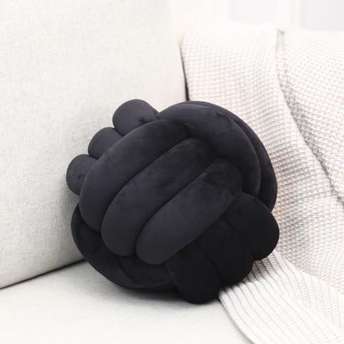Petrella Black Knot Pillow Ball, 8 Inch Decorative Pillow by Petrellatoy