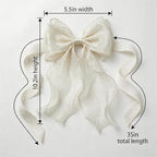 2 Pack French Lace Bow Curtain Tiebacks - Image 2