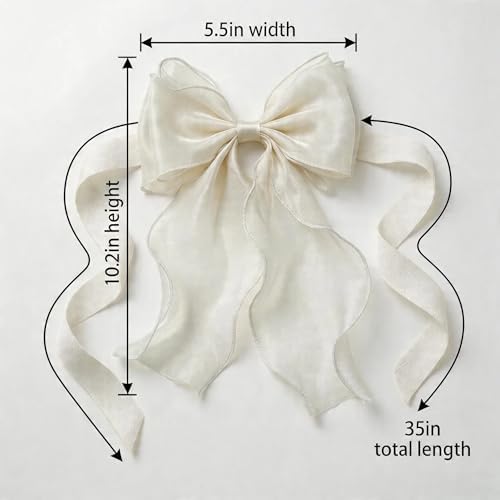 2 Pack French Lace Bow Curtain Tiebacks - Image 2