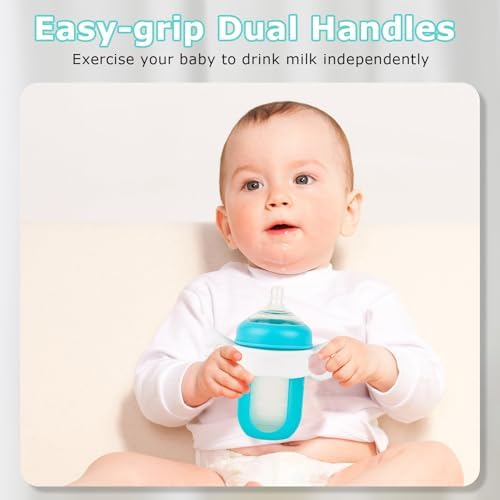Silicone Baby Bottle Handles for Boon Nursh Bottles, Easy Grip Bottle Holder - Image 3