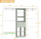 Closet System - 4.75-8FT Closet Organizer System - Image 3