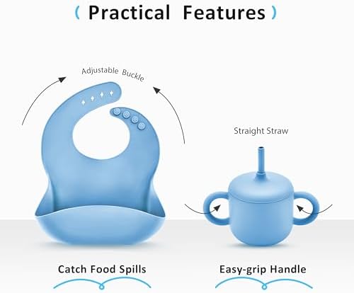 Bufims Silicone Baby Feeding Set, Baby Led Weaning Supplies, Eating Essentials - Image 4