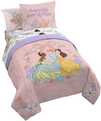 Disney Princess Full Size Comforter Set 7 Piece Kids Bedding by JayFranco