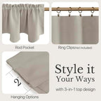 NICETOWN Natural Curtain Valances - Image 3