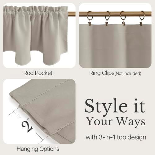 NICETOWN Natural Curtain Valances - Image 3