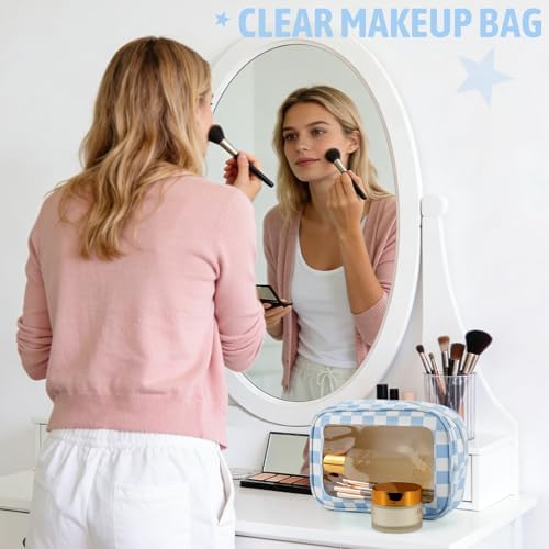 YOPCDJ 3PCS Clear Toiletry Bag, TSA Approved Travel Makeup Pouch - Image 2