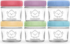 KeaBabies 6pk 4oz Glass Baby Food Containers by KeaBabies
