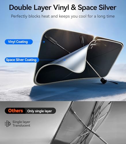 2026 Upgraded Nmoiss True Dual Layer Air Cool Windshield Sun Shade Umbrella - Image 2