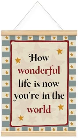 Boys Room Decor, Nursery Wall Decor Framed Poster, How Wonderful Life Is Now by Unknown