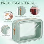 Hsei 6 Pcs Clear Makeup Bags Diaper Bag Organizer Travel Toiletry Bags - Image 3