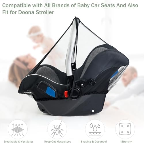 2 Pack Baby Mosquito Net for Infant Car Seats - Image 6