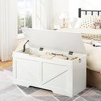 HOOBRO Storage Bench, 39.4” Retro Wooden Storage Chest - Image 4
