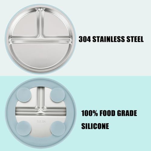 PandaEar 3 Pack Stainless Steel Baby Suction Plates - Image 7