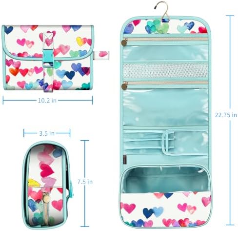 FINTIE Portable Toiletry Cosmetic Travel Bag Hanging Makeup Organizer - Image 7