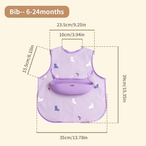 Baby Bib for Eating | Waterproof Baby Smock Bib Shirt | Baby Feeding & Baby - Image 4