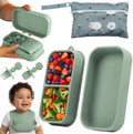 Baby Travel Feeding Set with Silicone Suction Plates by PalzPandy