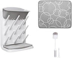 Ubbi Vertical Baby Bottle Drying Rack, Bottle Brush & Drying Mat Bundle by Unknown