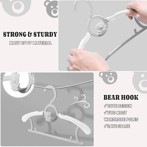 Baby Clothes Hangers 20 Pack, Plastic Kids Hangers Space Saving - Image 6
