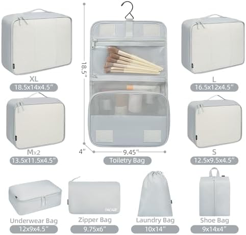 BAGAIL 6 Set/8 Set/10 Set Packing Cubes Various Sizes Packing Organizer - Image 2