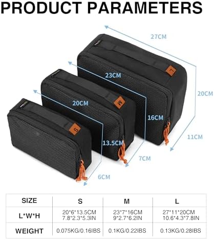 Mardingtop Packing Cubes for Travel, 3 Pack Cordura Tactical Luggage Organizer - Image 2