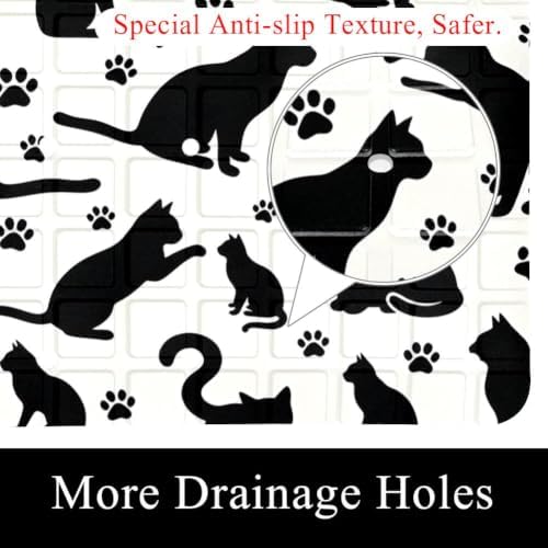Shower Mat Non Slip, Cats Paws Anti Slip Bath Mat - Image 2