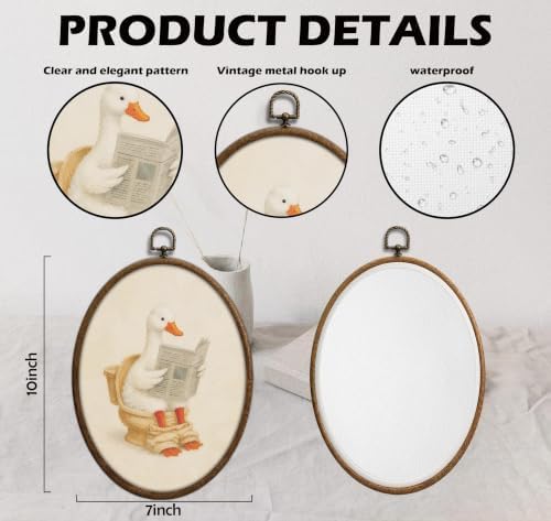 Funny Goose Bathroom Wall Art, Whimsical Goose Bathroom Decor, Waterproof - Image 2