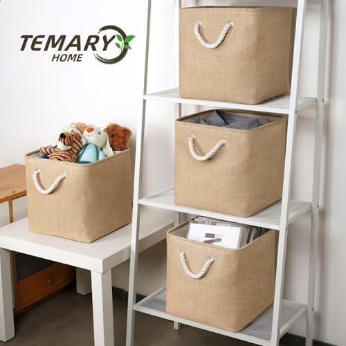 Temary Fabric Baskets 12 Inch Storage Cubes Basket, Clothes Baskets - Image 6